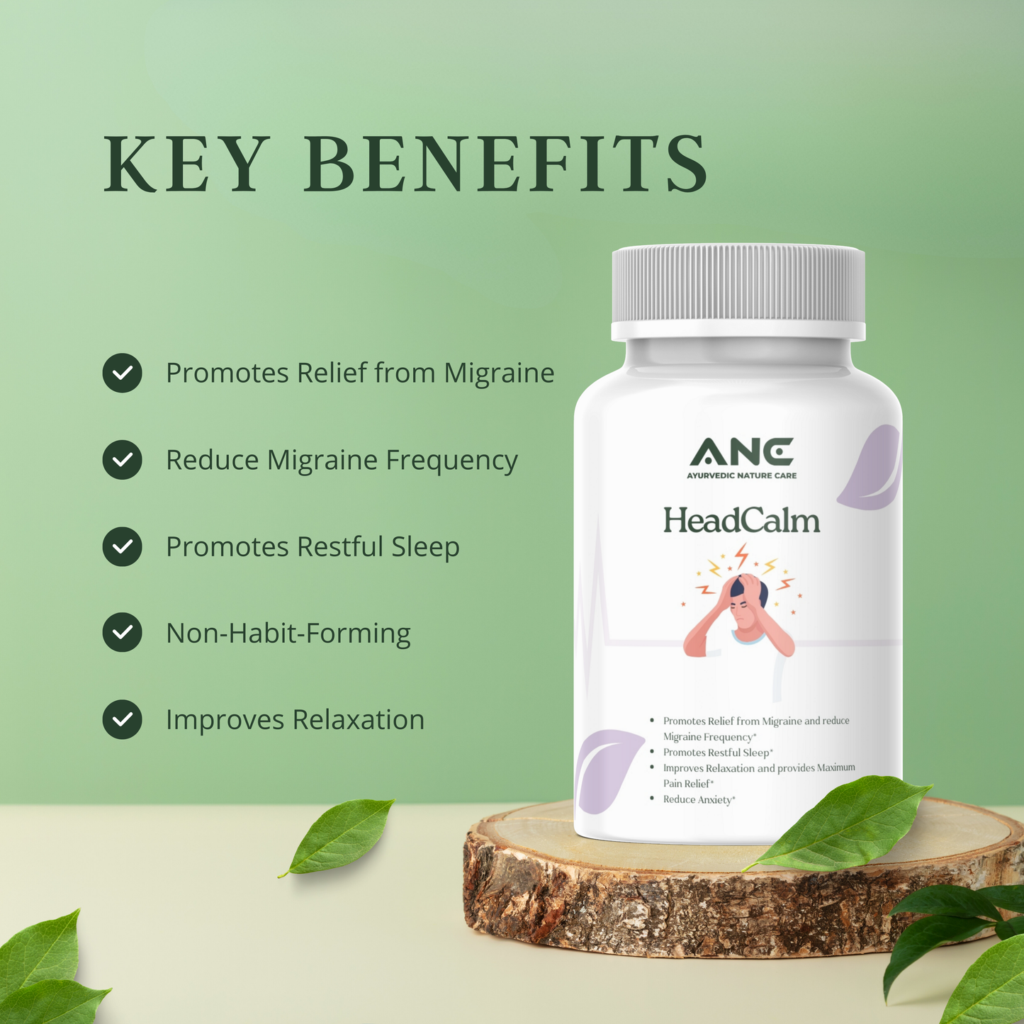 Headcalm- Natural Migraine & Headache Support Formula