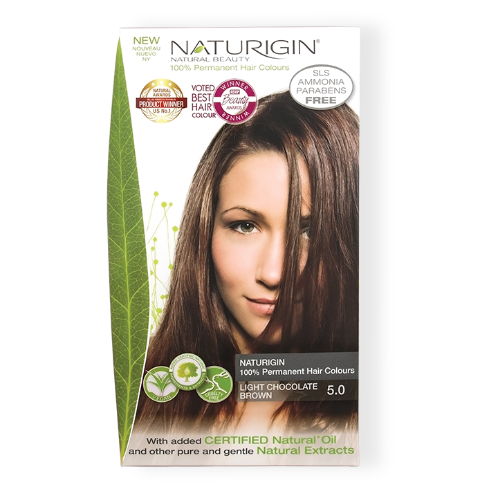 Hair Dye Naturigin 100% Organic Base Permanent Hair Color - 5.0 Light Choclate Brown
