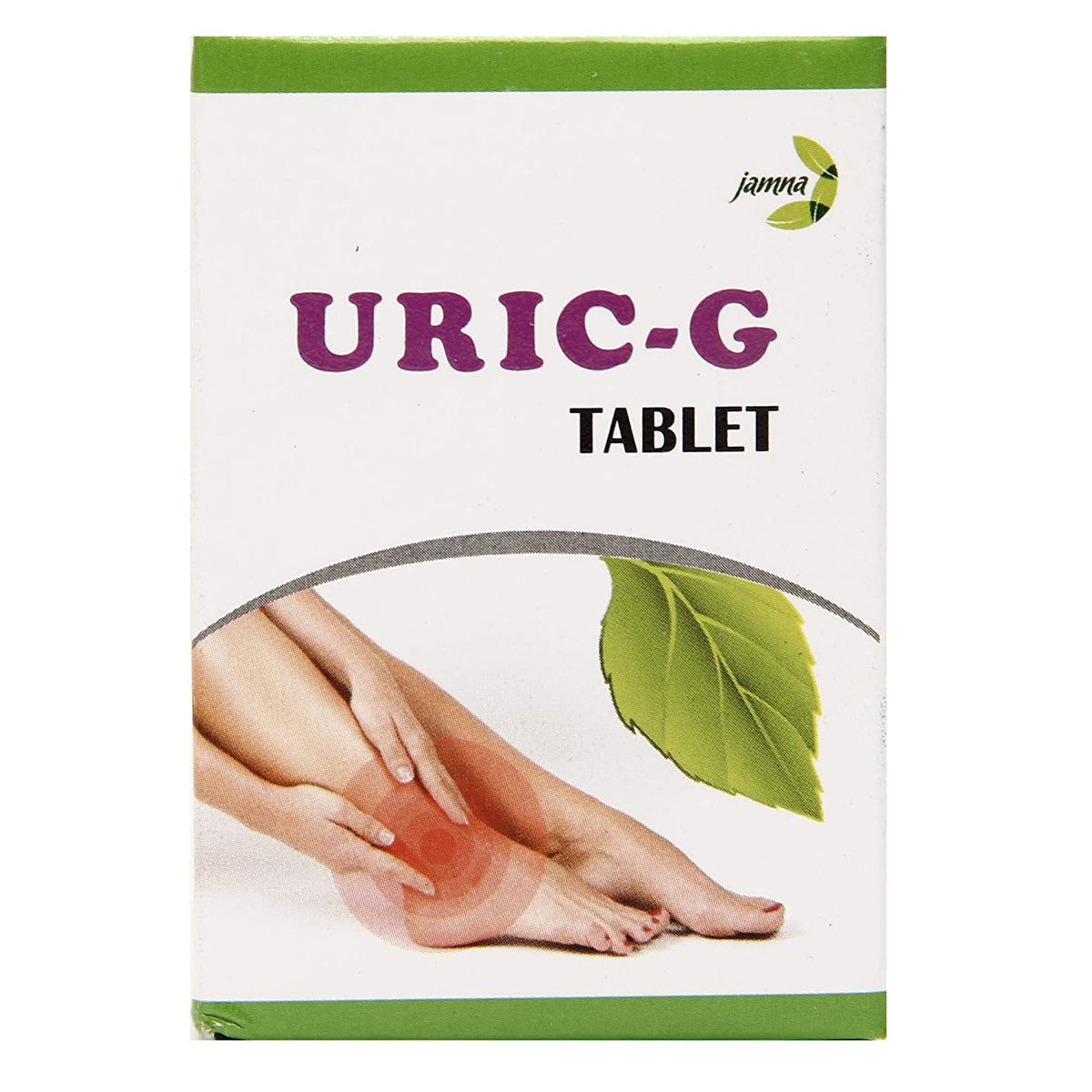 Uric-G tablets packaging showcasing Ayurvedic support for joint and gout wellness.