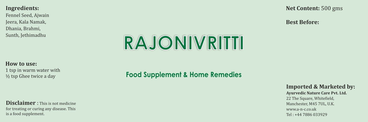Rajonivritti 500gm (Night Sweats, Hot Flashes & Mood Swings) - Capsules