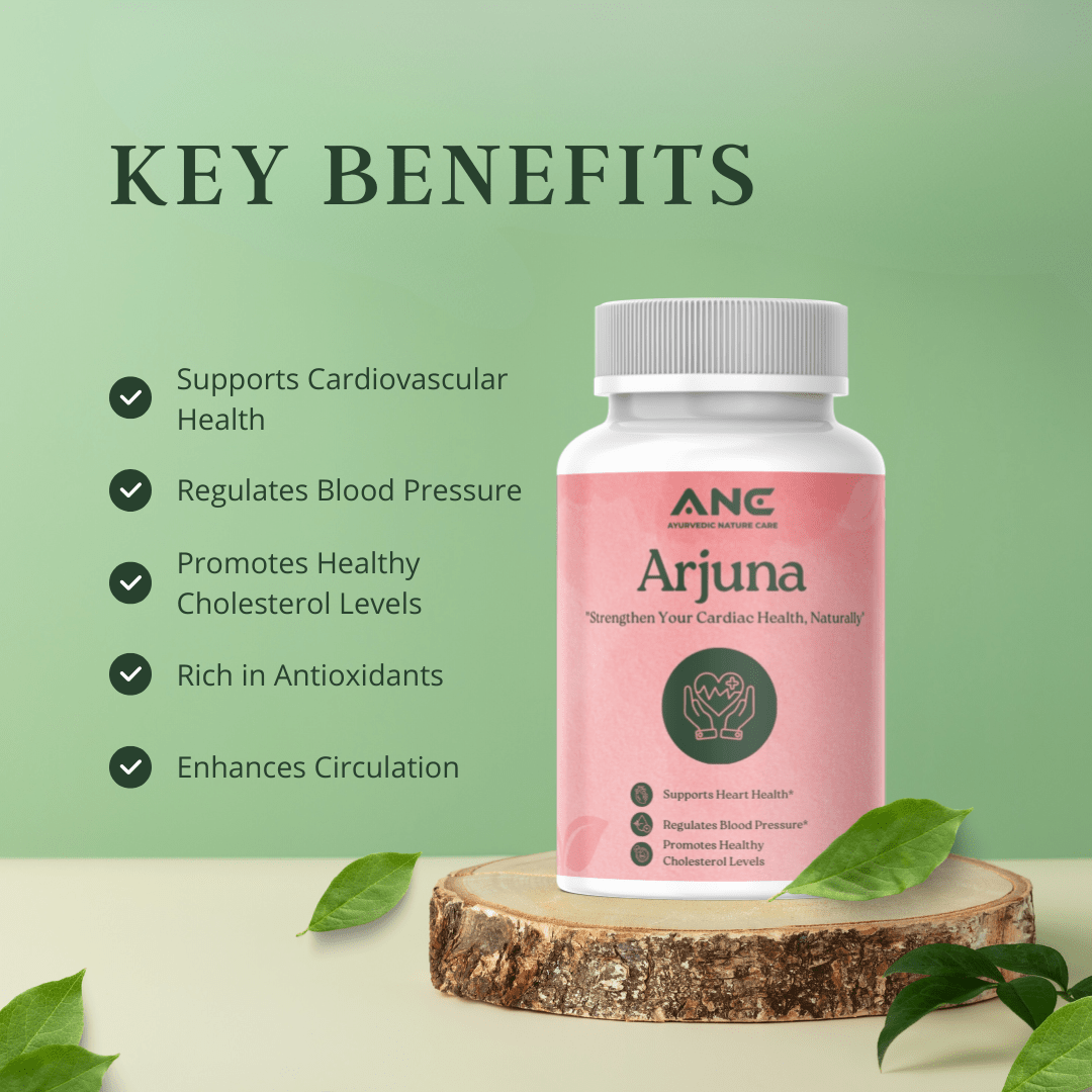 Arjuna Capsules - Herbal Support for Heart Health - Cardiac Wellness - Ayurvedic Nature Care