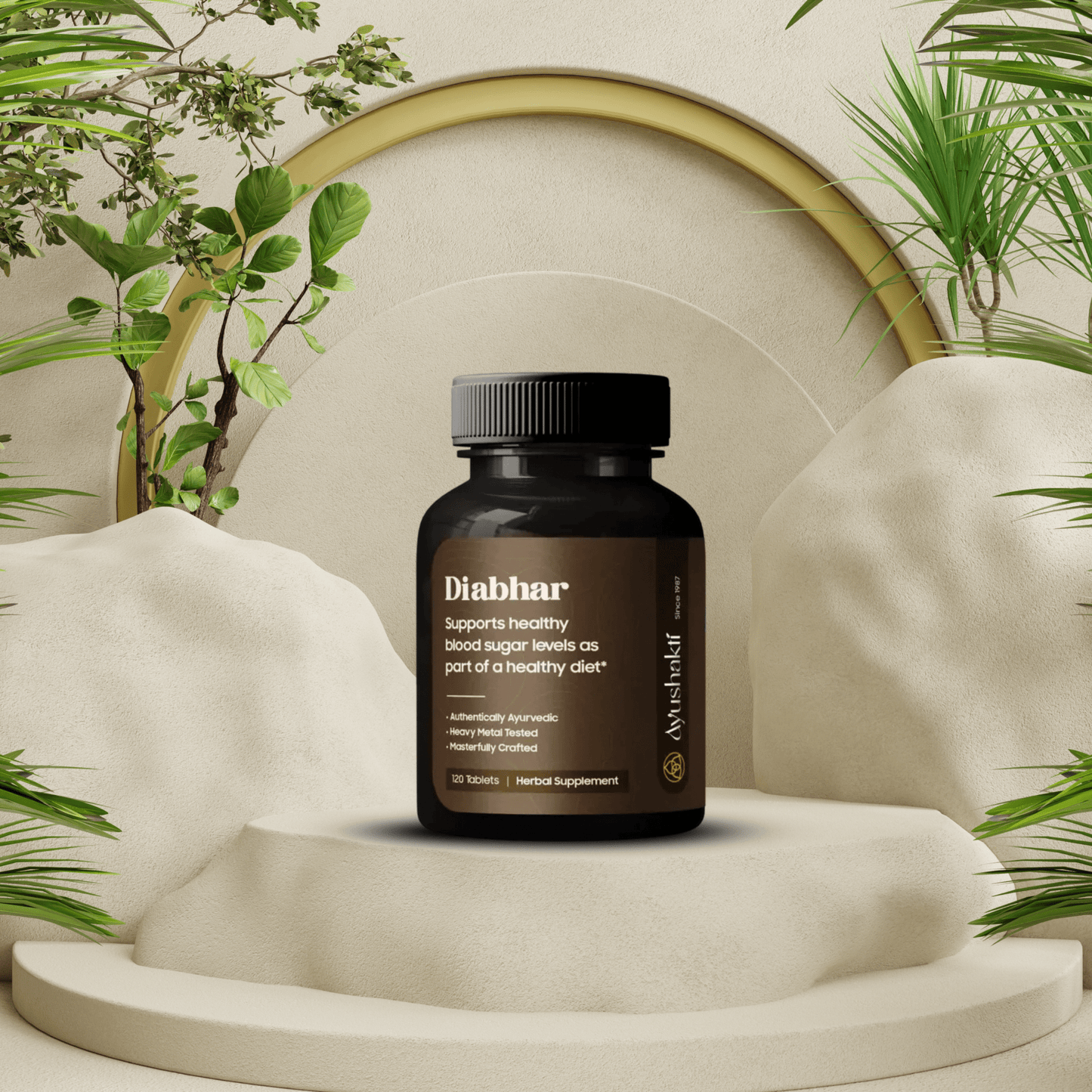 Ayushakti Diabhar 60 Tablets - Blood Sugar Management (Diabetes Controller) - Ayurvedic Nature Care