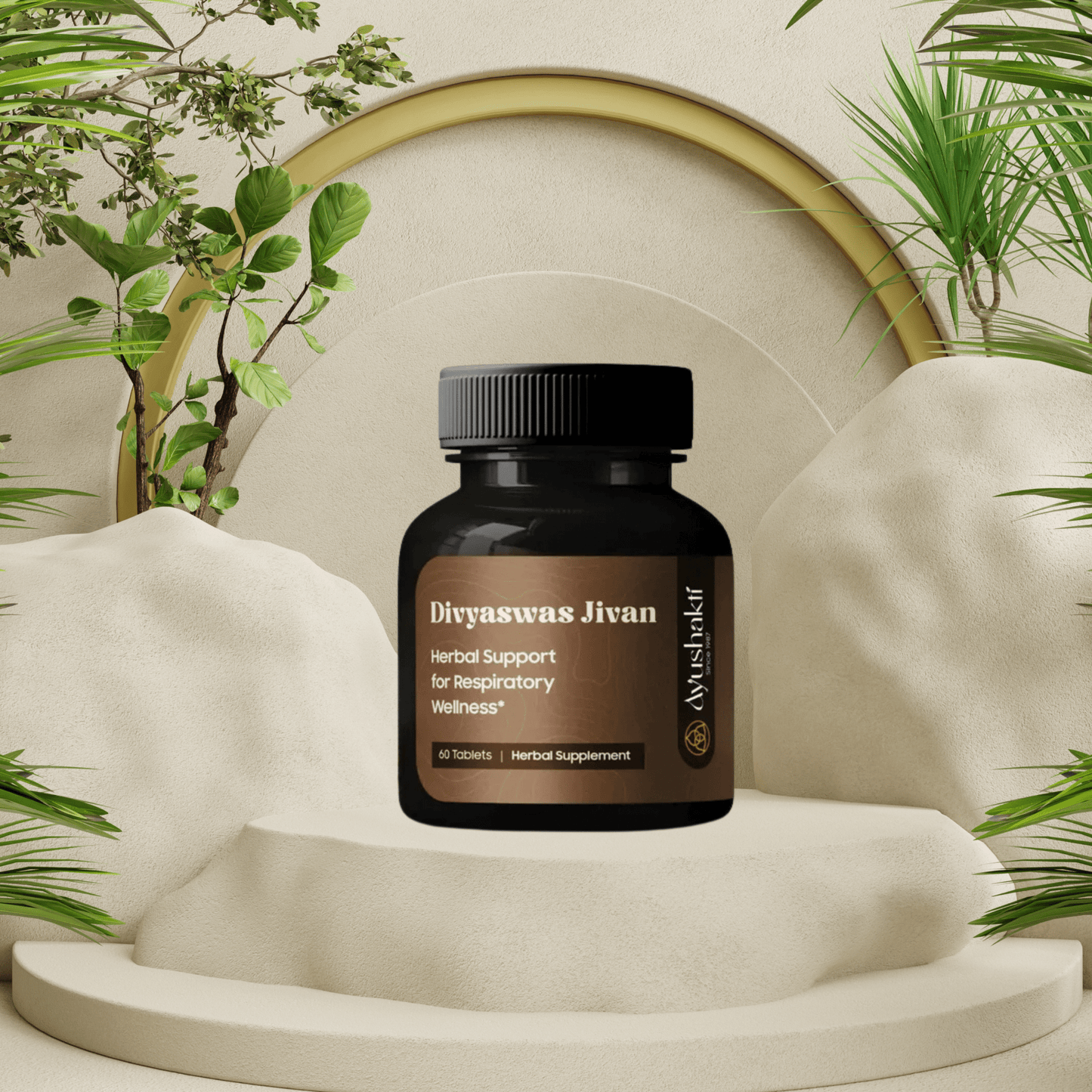 Ayushakti Divyaswas Jivan 60 tablets - Respiratory Support - Ayurvedic Nature Care