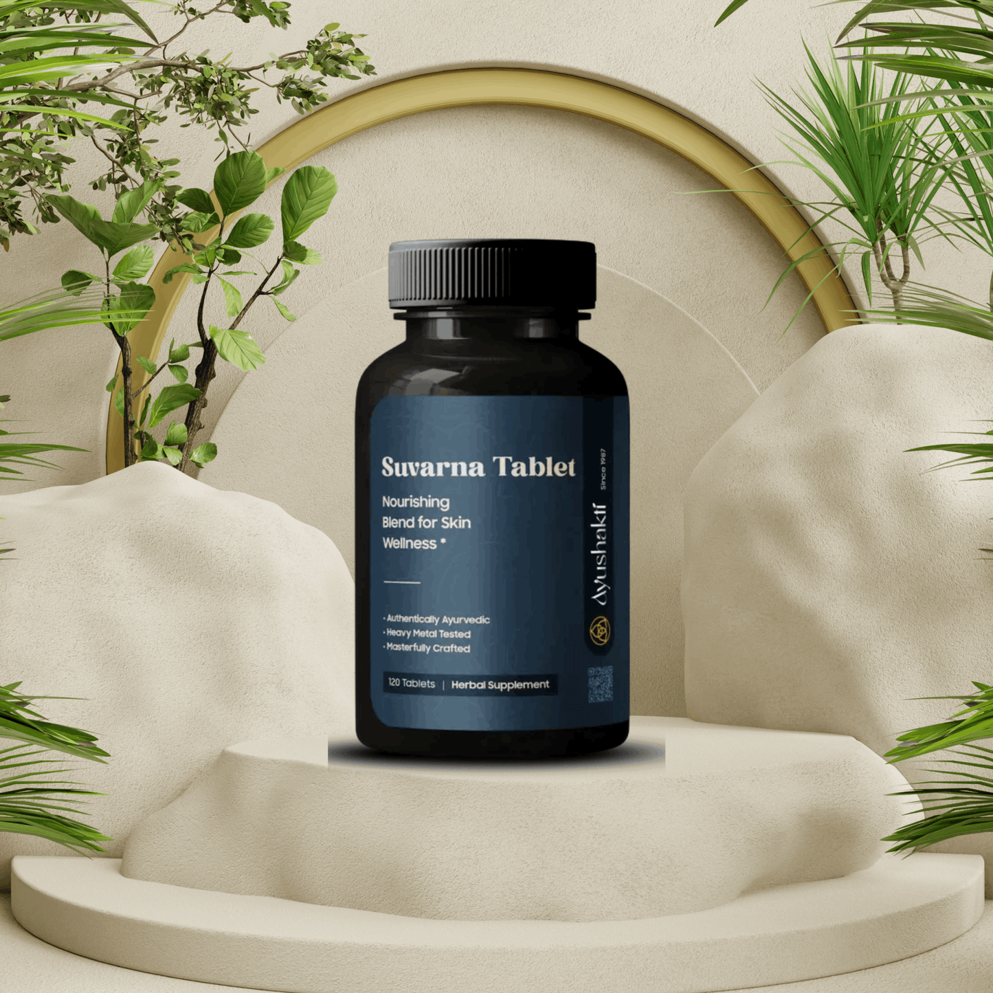 Ayushakti Suvarna 120 Tablets - Promotes Natural Skin Color - Ayurvedic Nature Care