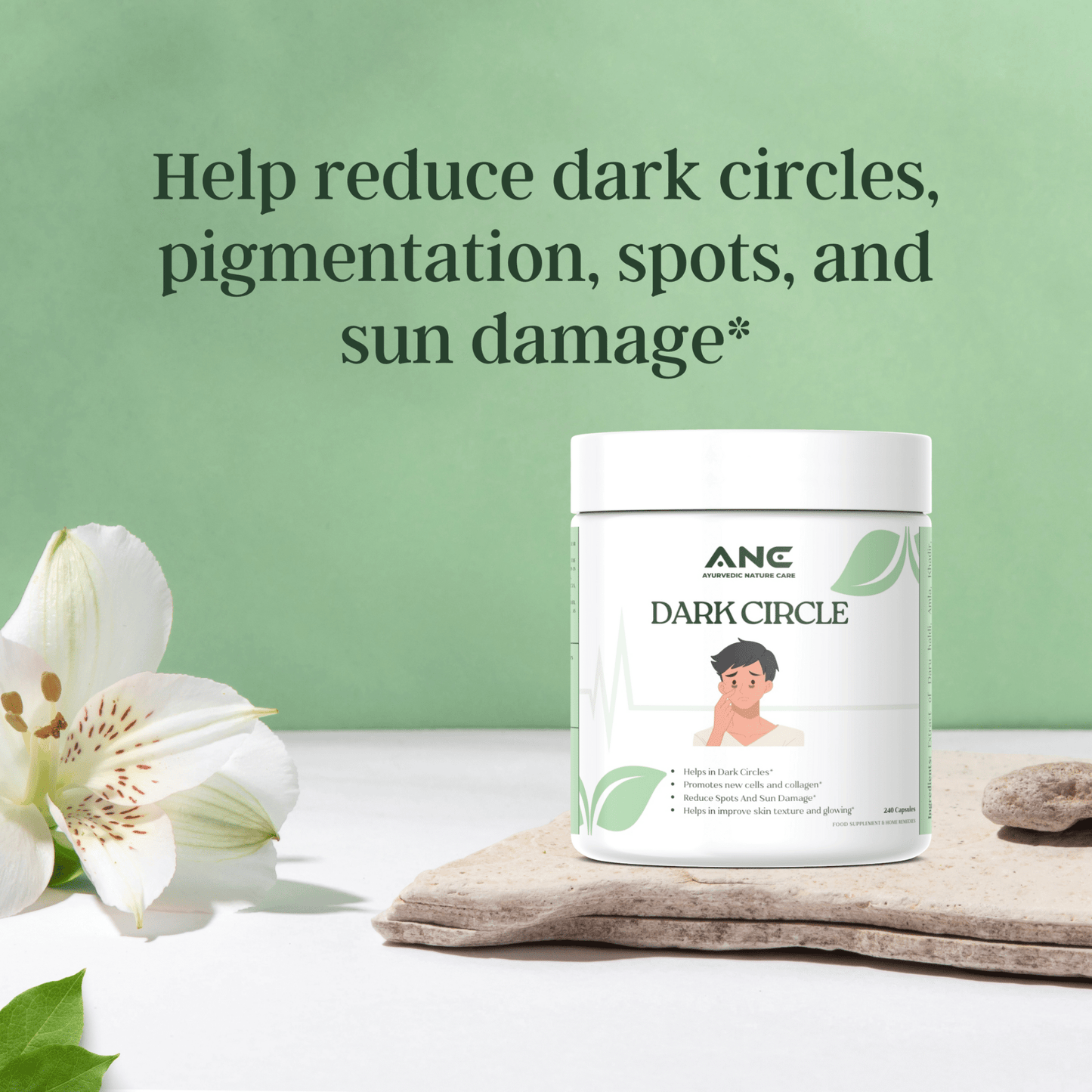 Dark Circles Capsules/Powder (Helps in Dark Circles | Reduce Pigmentation, Spots And Sun Damage | Skin Glowing Drink | No Added Sugar | Vegan) - Ayurvedic Nature Care