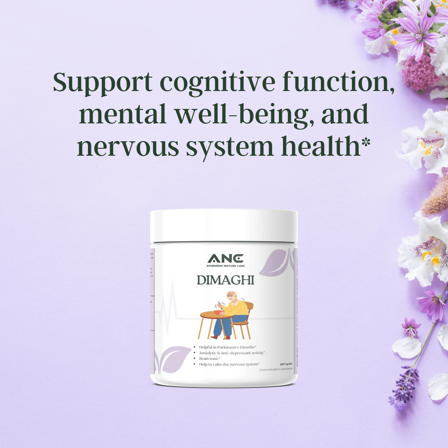 Dimaaghi Capsules/Powder - Herbal Support for Brain & Nervous System Health (Parkinson’s Disorder) - Ayurvedic Nature Care