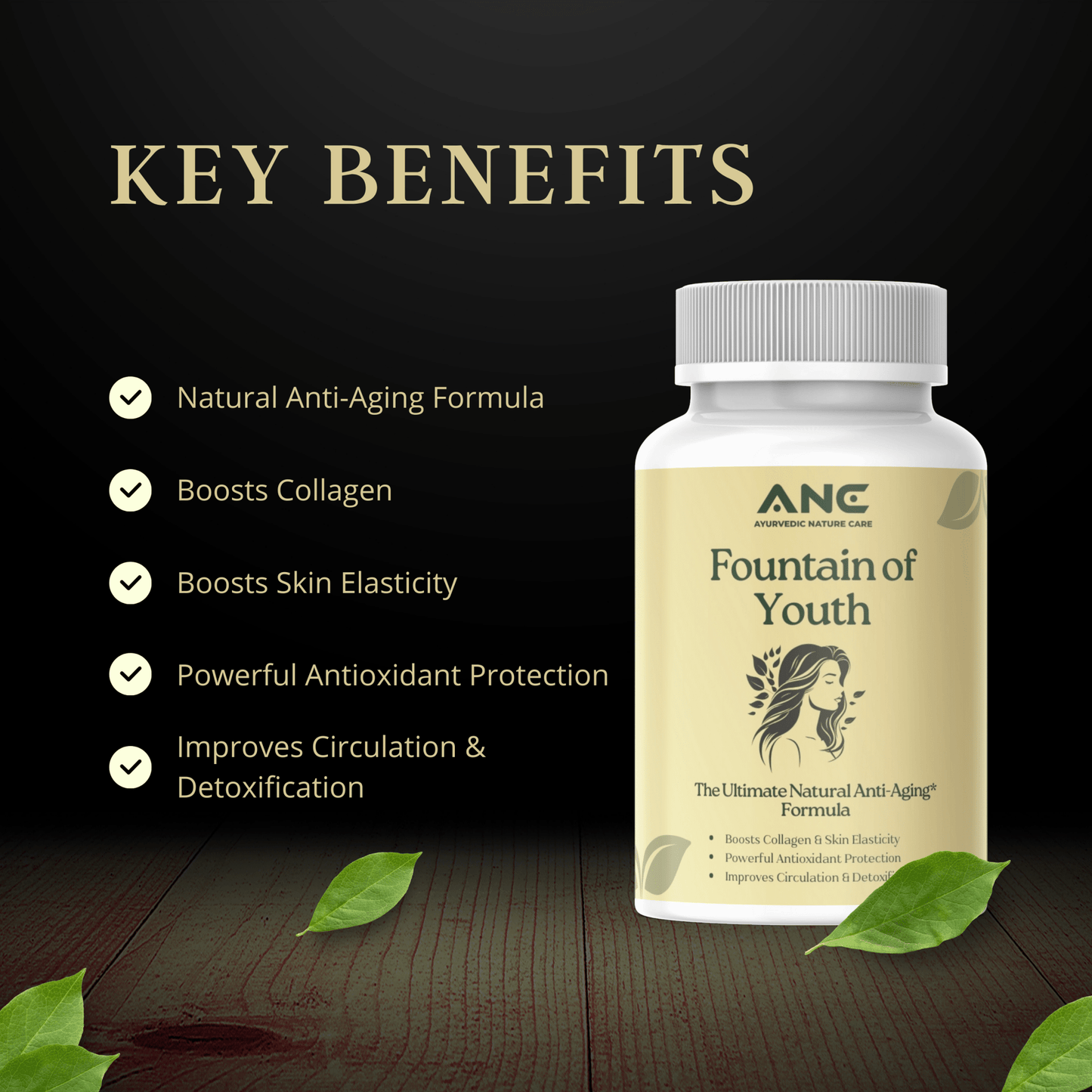 Fountain of Youth Capsules - Anti Ageing Natural Supplement - Ayurvedic Nature Care