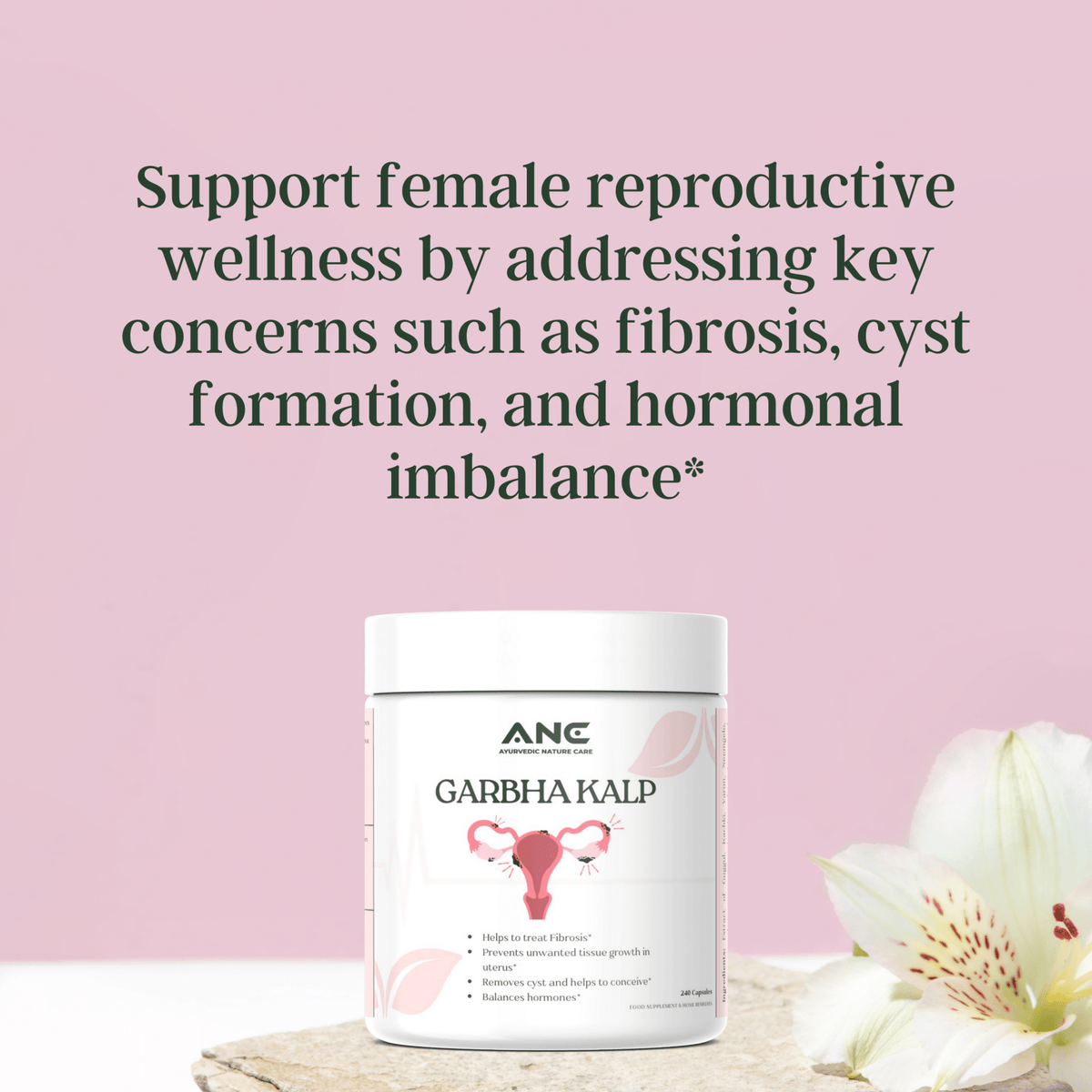 Garbha Kalp Capsules/Powder - Natural Support for Women's Reproductive Health (Cyst Removal and Fibrosis) - Ayurvedic Nature Care