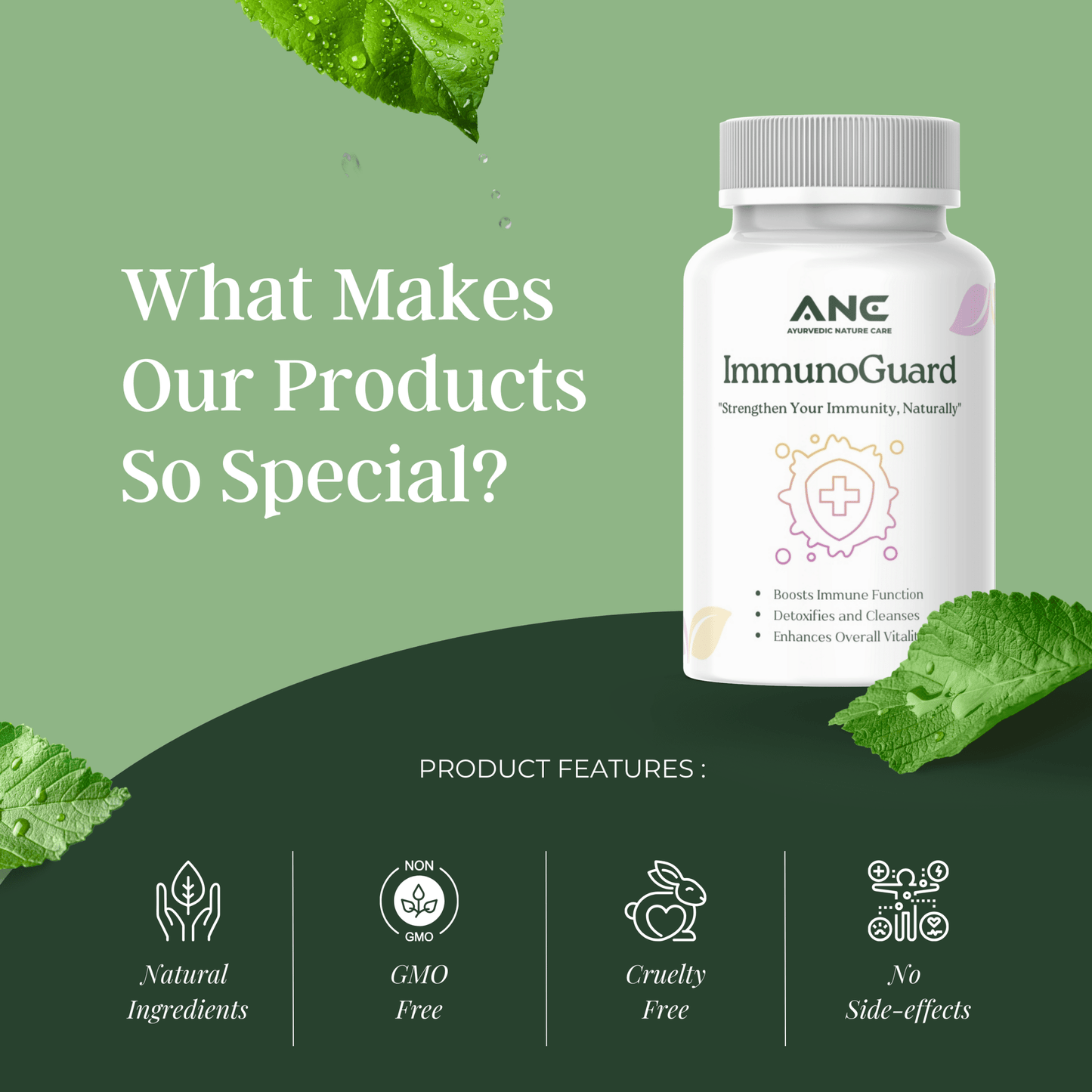 ImmunoGaurd Tablets - Boost Immunity with Tulsi, Amla, Curcumin & Giloy - Ayurvedic Nature Care