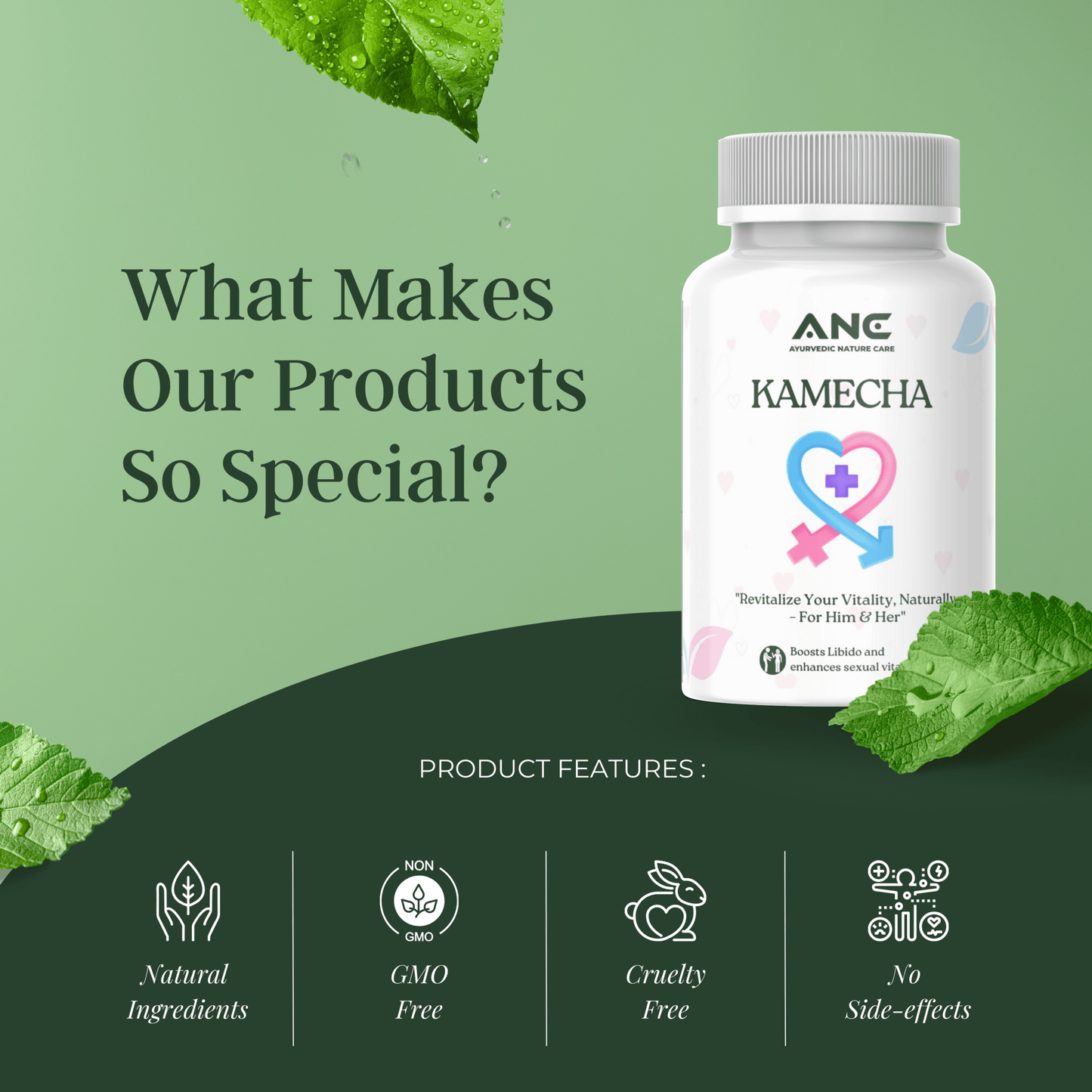 Kamecha Capsules for Loss of Libido - both Men and Women - Ayurvedic Nature Care