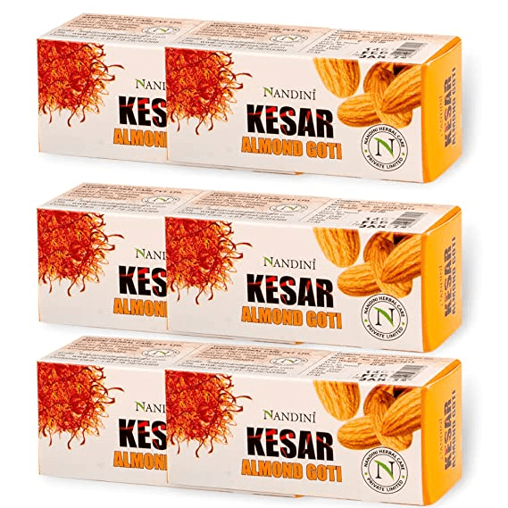 Kesar Almond Goti Soap pack of 6 - Ayurvedic Nature Care