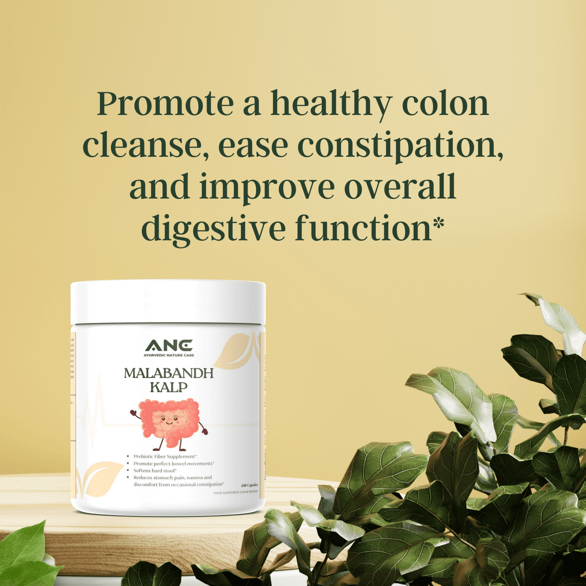 Malabandh Kalp Capsules/Powder (Prebiotic Fiber Supplement for Colon Cleanse & Flavorless Digestive Nutritional Supplements) - Ayurvedic Nature Care