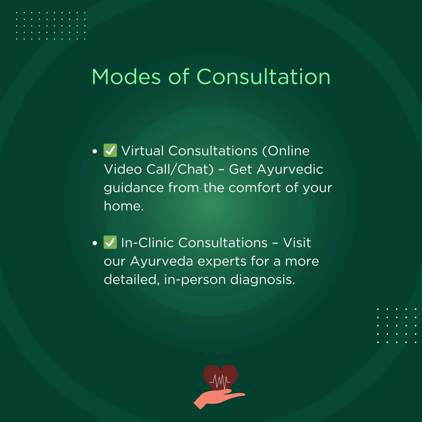 Personalized Ayurvedic Consultations (Free Virtual & In - Clinic Consultations) - Ayurvedic Nature Care