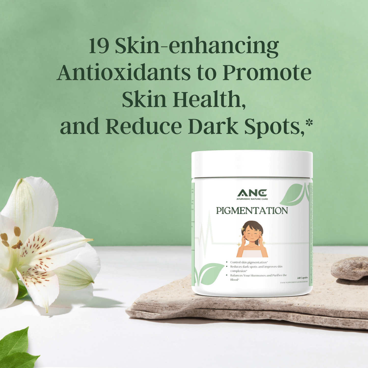 Pigmentation Capsules/Powder - Advanced Herbal Formula for Radiant, Even - Toned Skin (Balances Your Hormones and Purifies the Blood) - Ayurvedic Nature Care