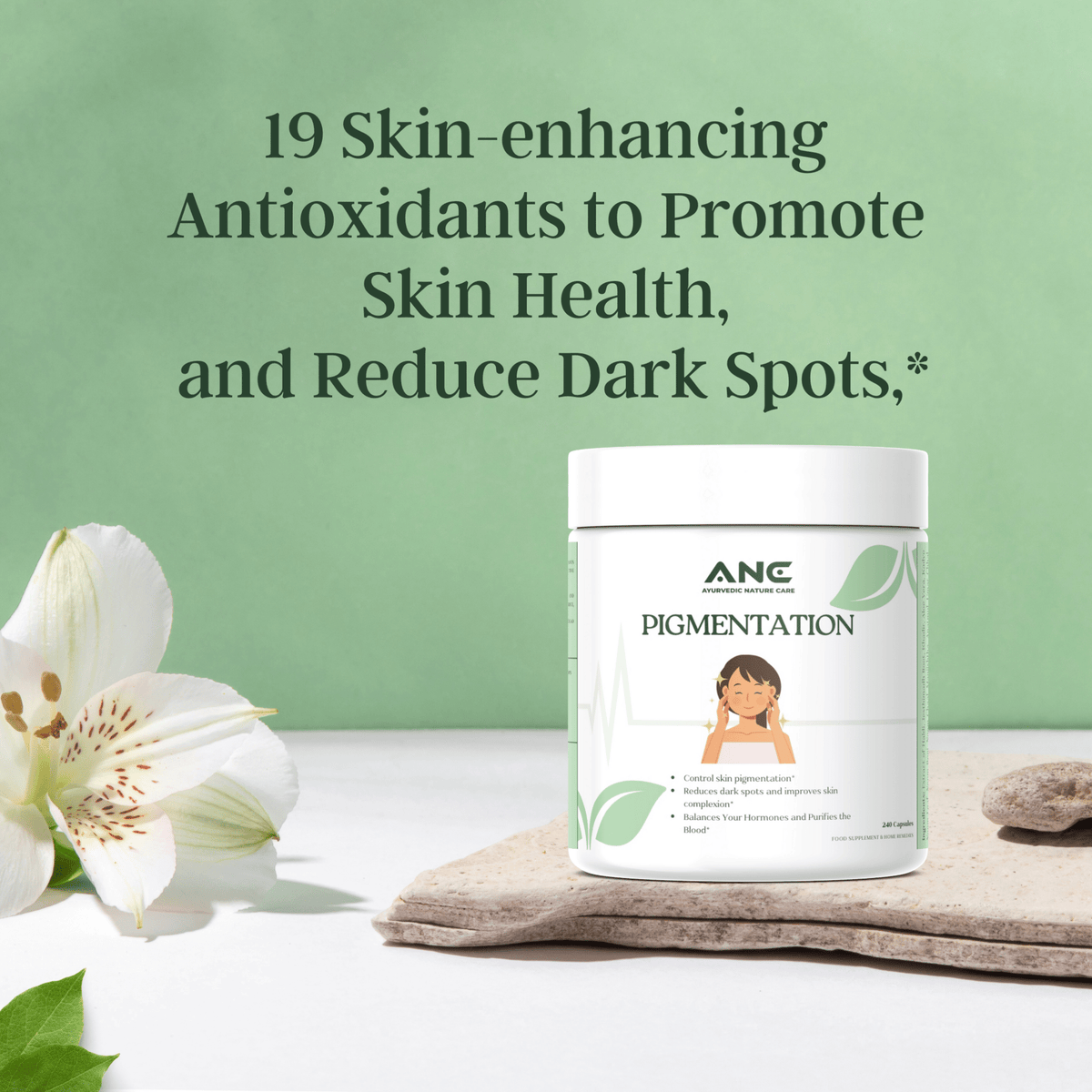 Pigmentation Capsules/Powder - Advanced Herbal Formula for Radiant, Even - Toned Skin (Balances Your Hormones and Purifies the Blood) - Ayurvedic Nature Care