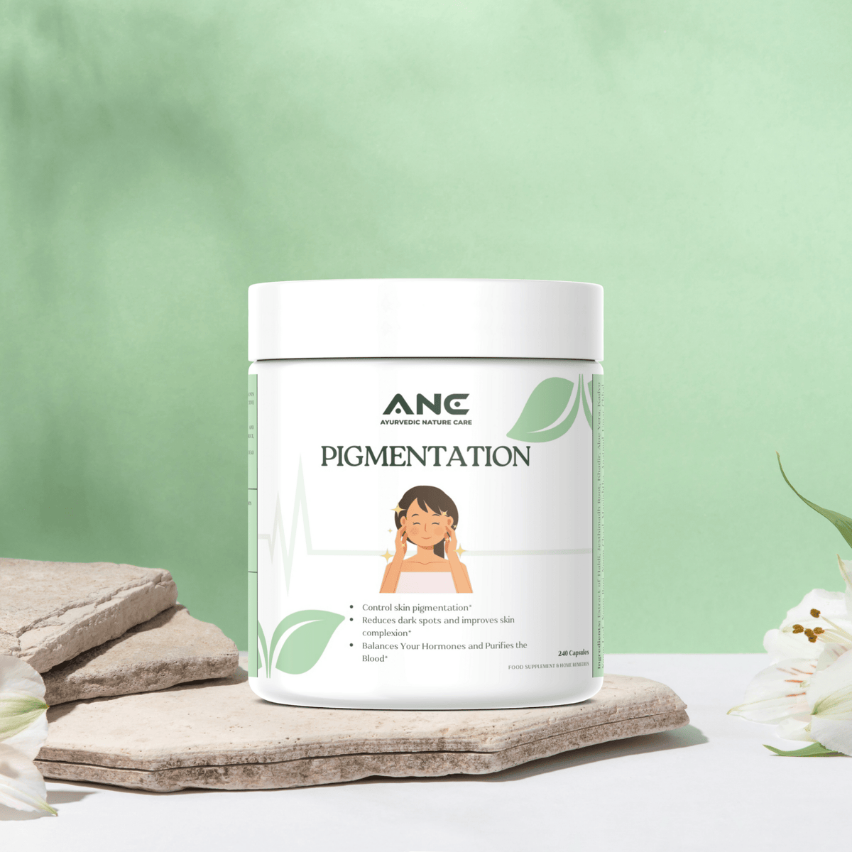 Pigmentation Capsules/Powder - Advanced Herbal Formula for Radiant, Even - Toned Skin (Balances Your Hormones and Purifies the Blood) - Ayurvedic Nature Care