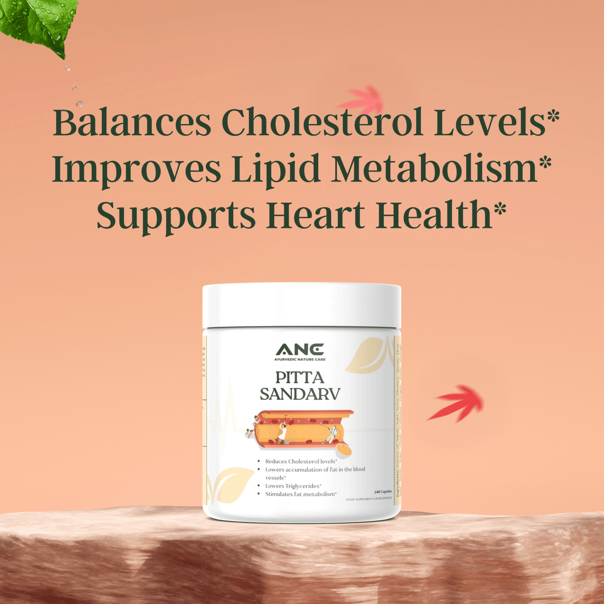 Pitta Sandrav Capsules/Powder - Maintain Healthy Cholesterol Levels & Support Heart Health (Cholesterol Controller) - Ayurvedic Nature Care