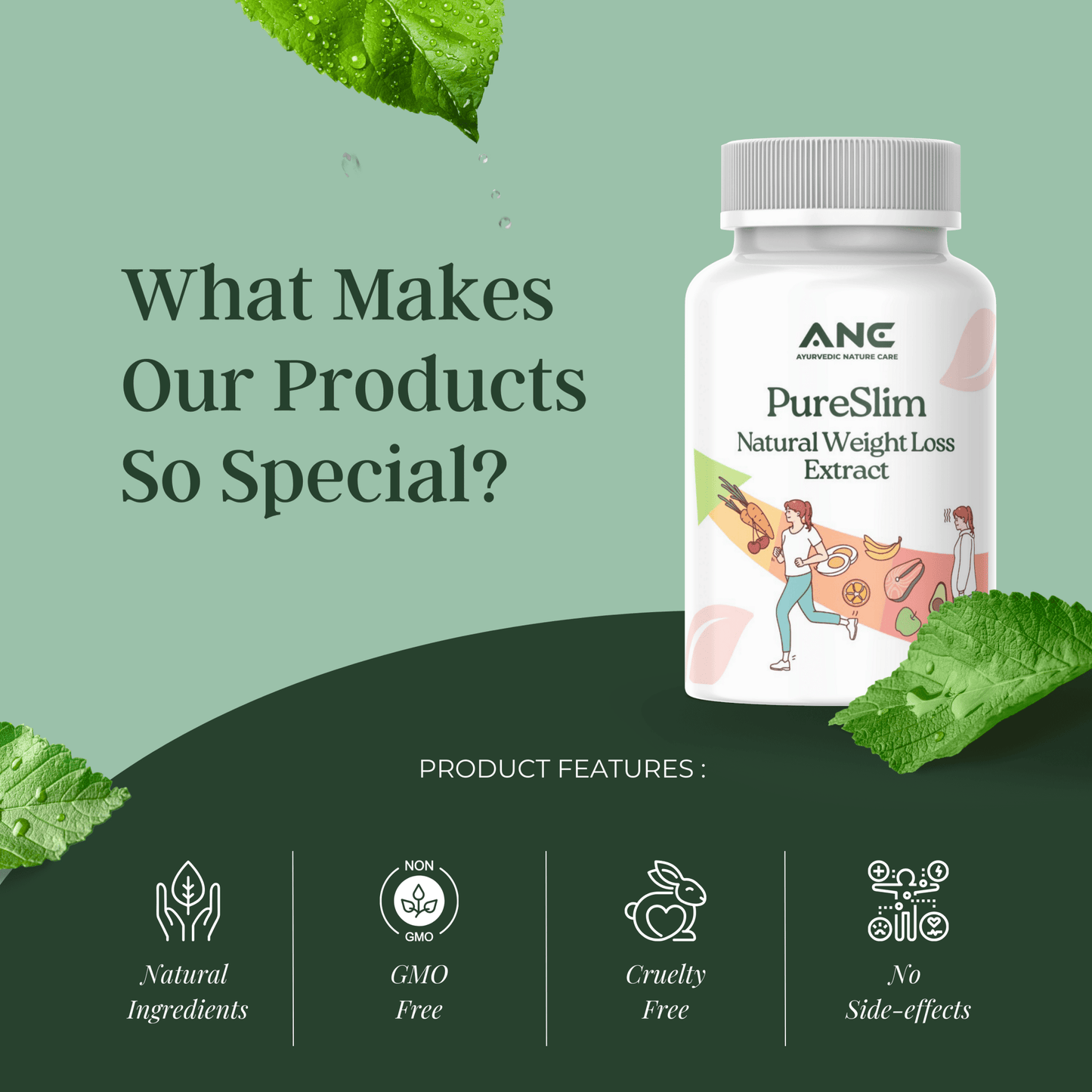 PureSlim Weight Loss Capsule - Helps with Weight Loss and Fat Reduction - Ayurvedic Nature Care