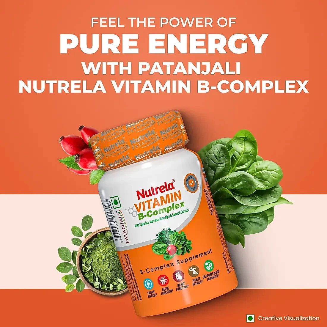 Nutrela Daily B Complex for Men & Women - 30 Veg Capsules