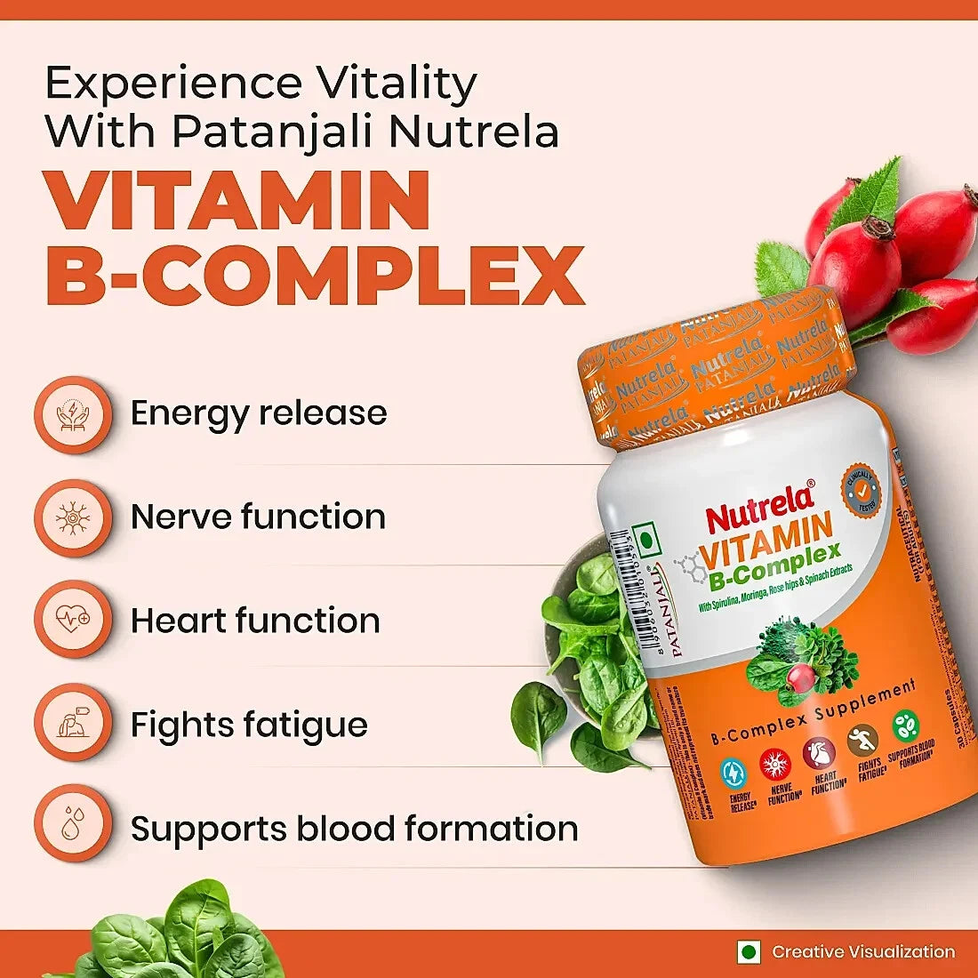 Nutrela Daily B Complex for Men & Women - 30 Veg Capsules