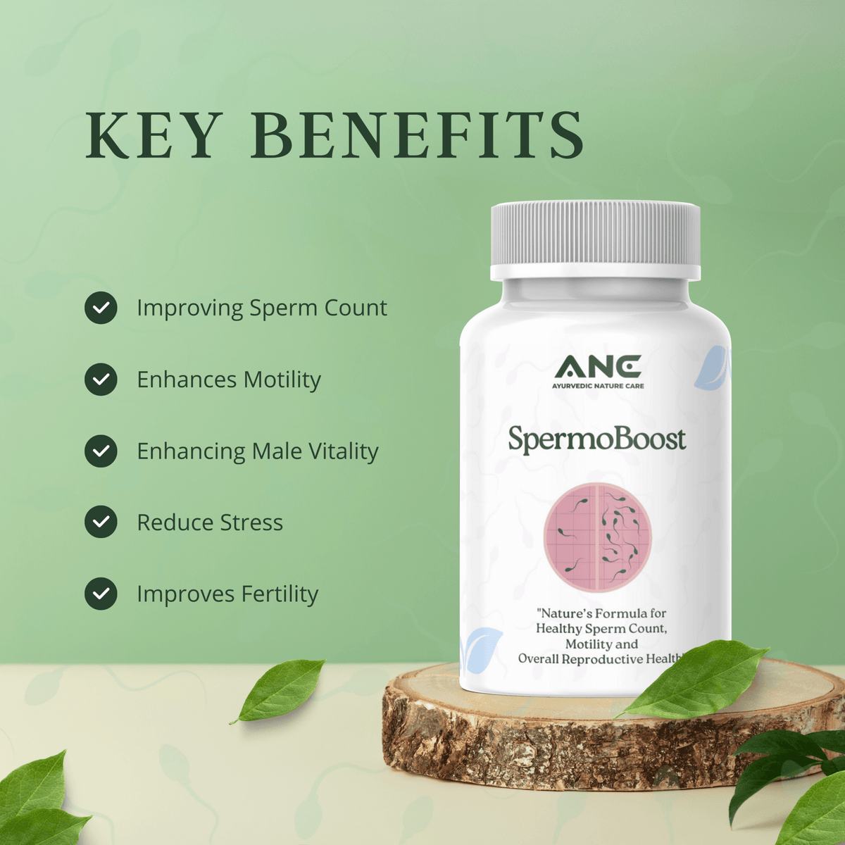 SpermoBoost Capsules - Helps to Increase the Sperm Counts and Motility - Ayurvedic Nature Care