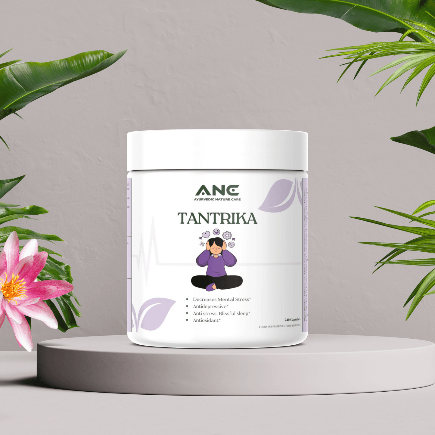 Tantrika – Natural Herbal Stress Relief & Mental Wellness Support (Decreases Mental Stress) - Ayurvedic Nature Care