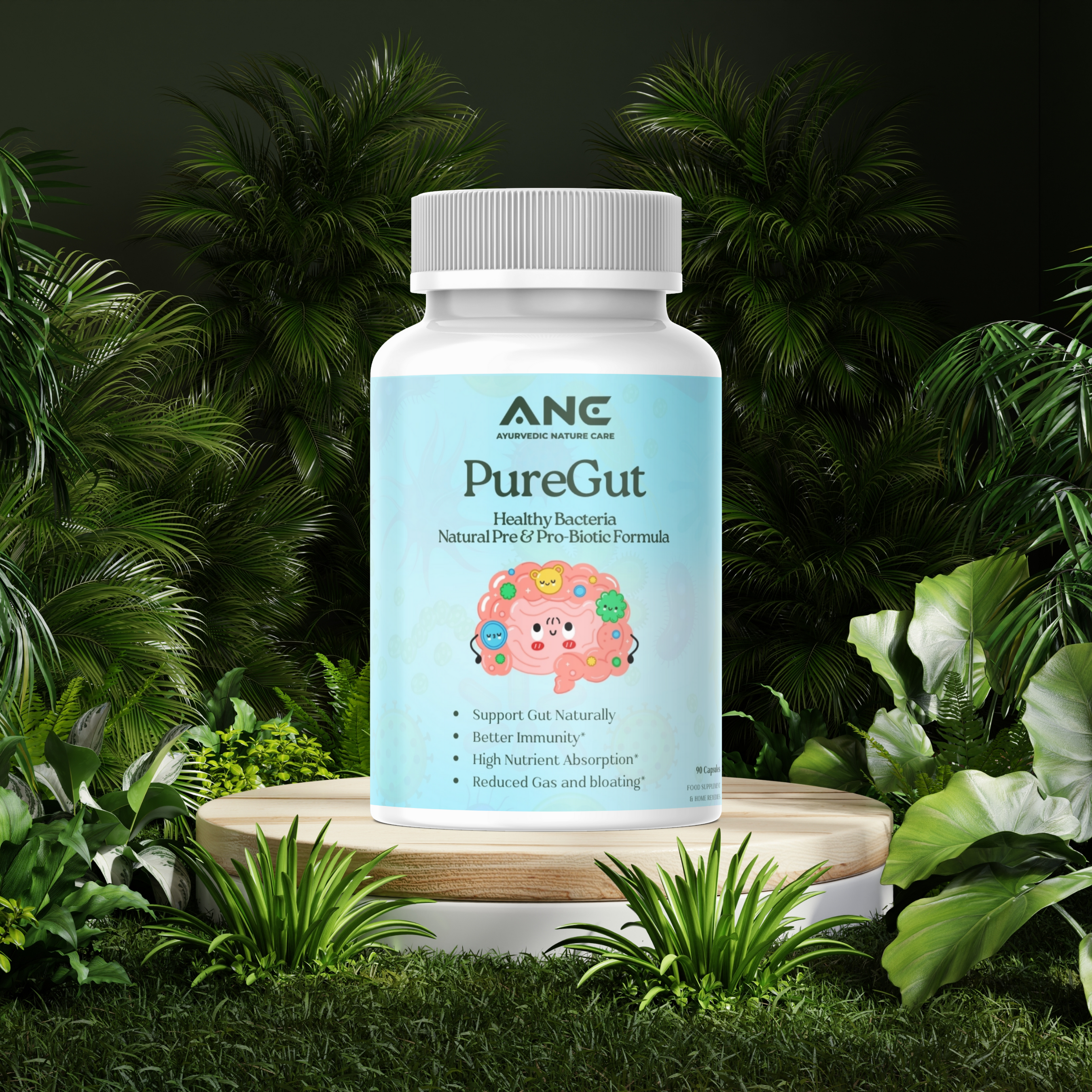 PureGut Capsules- Healthy Bacteria Extract - Natural Prebiotics & Probiotics