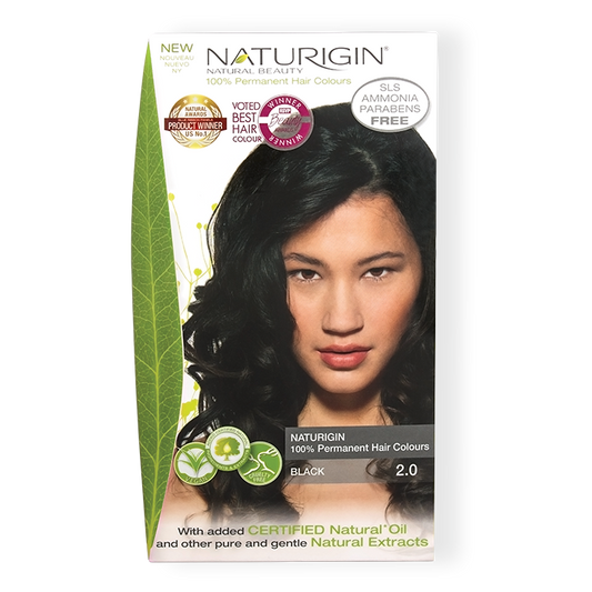 Hair Dye Naturigin 100% Organic Base Permanent Hair Color - 2.0 Black