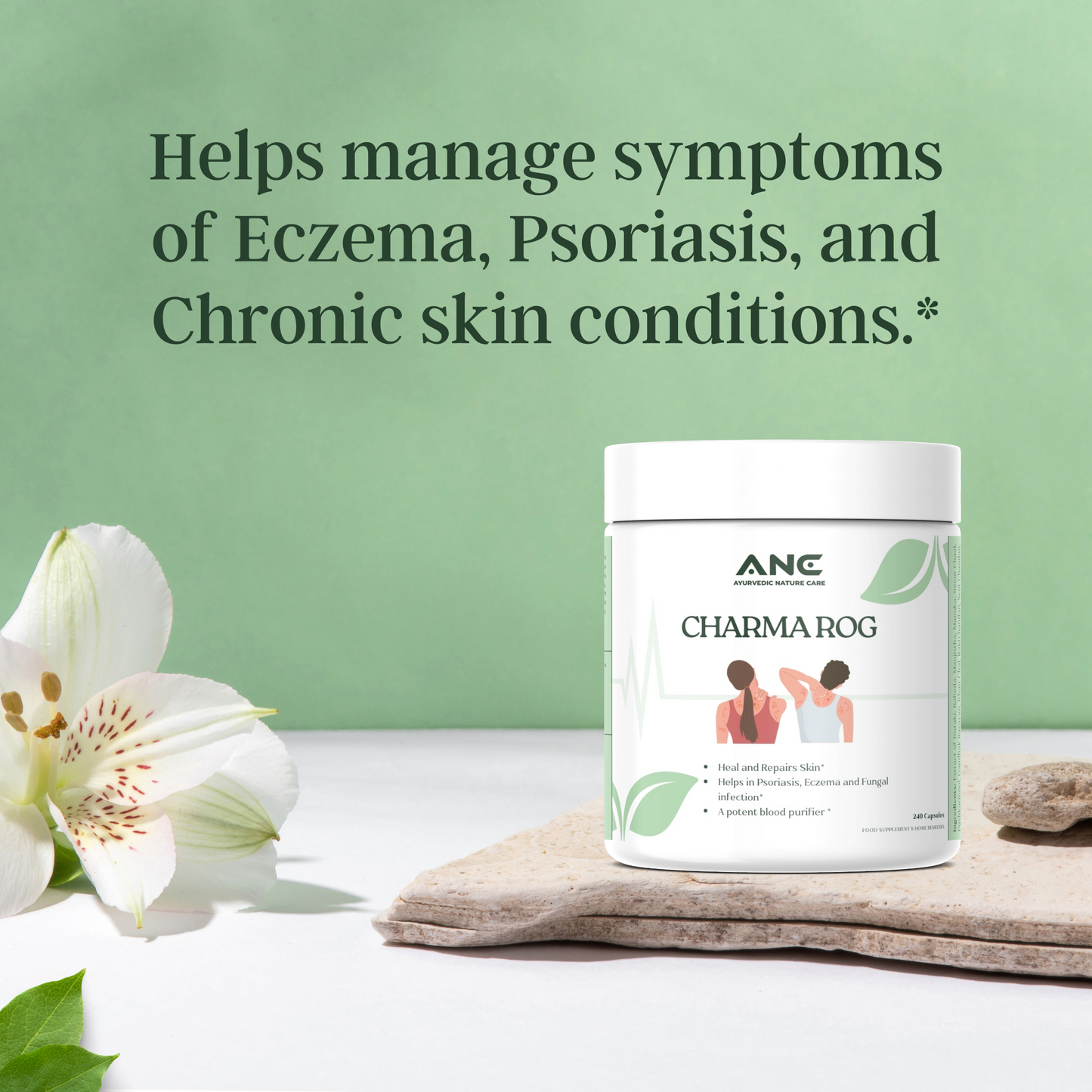 Charma Rog Capsules/Powder – Support for Eczema, Psoriasis & Skin Health (Heal and Repairs Skin | Purify Blood | Multiple Skin Disorders)