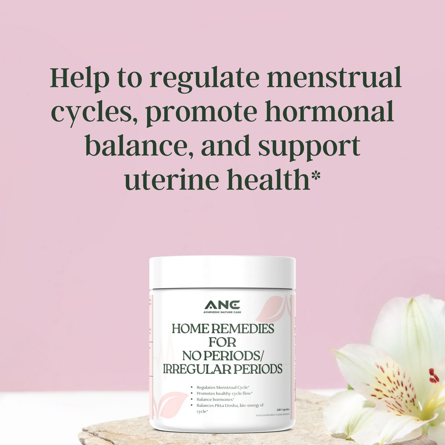 Home Remedies Capsules/Powder- Natural Herbal Support for Menstrual Regularity