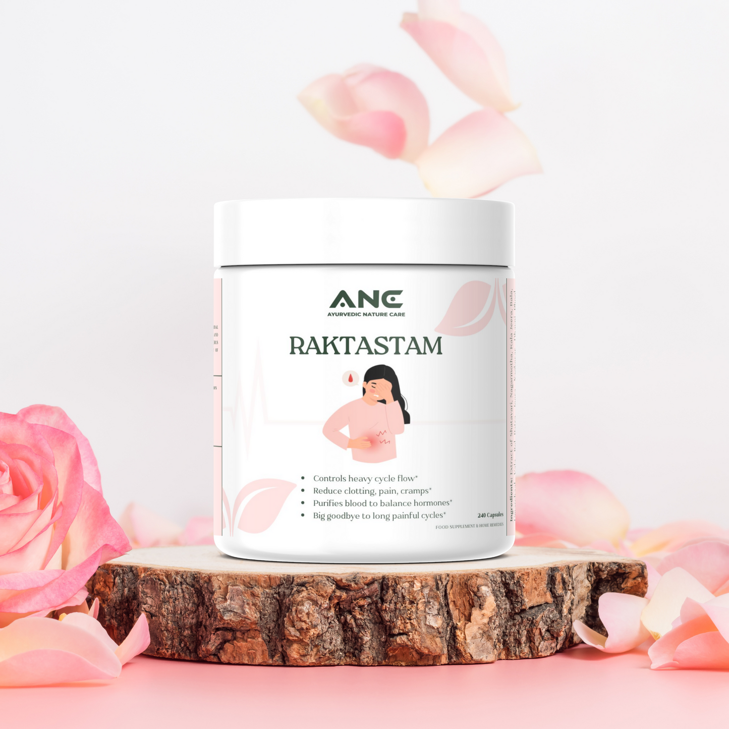 Raktastam – Herbal Natural Support for Heavy Menstrual Flow (To Stop Heavy Period Flow | Clots | Pain)