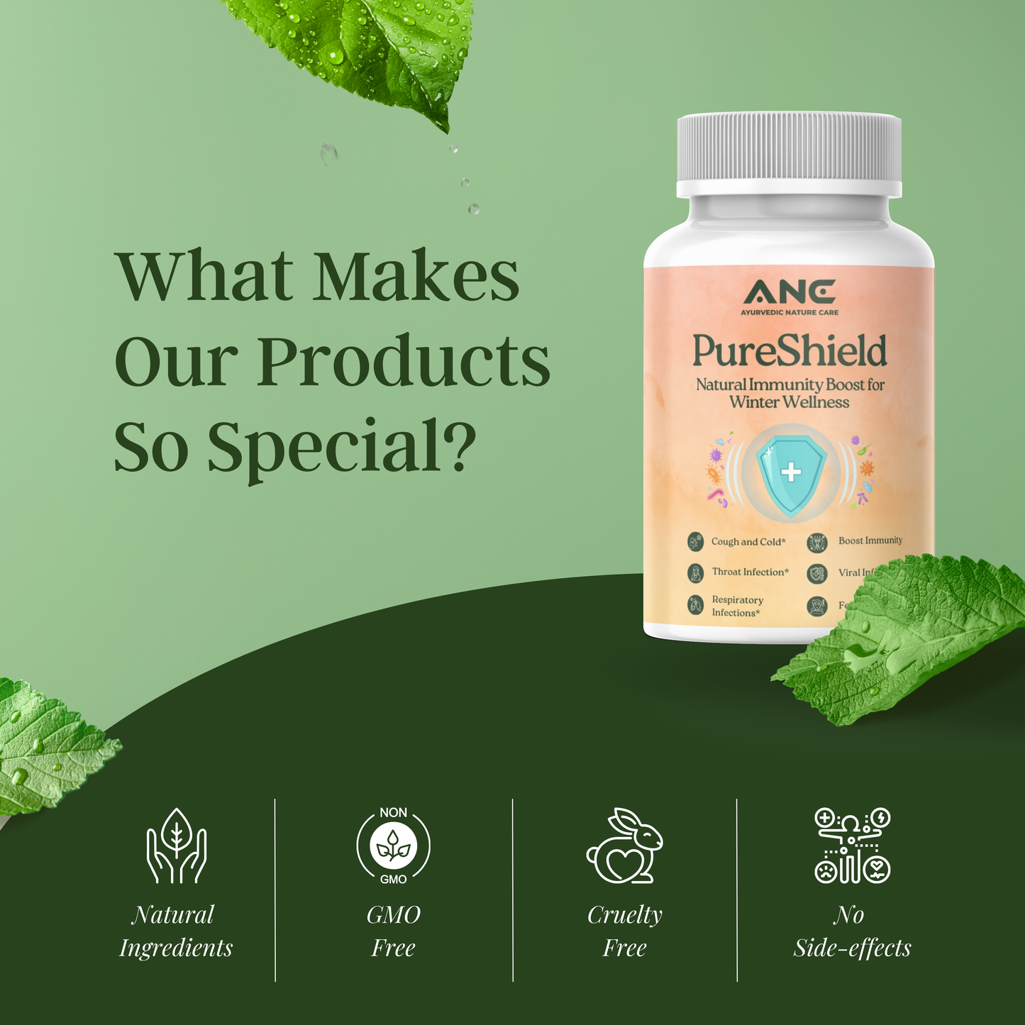 PureShield Tablets - Shield for Cough, Cold, Fever and Improves Seasonal Immunity