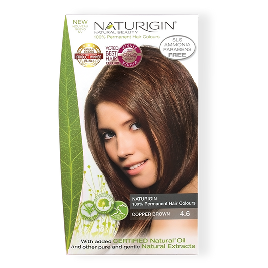Hair Dye Naturigin 100% Organic Base Permanent Hair Color - 4.6 Copper Brown