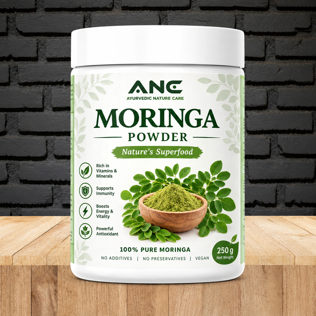 ANC Moringa Powder – 250g (90 Days Supply)