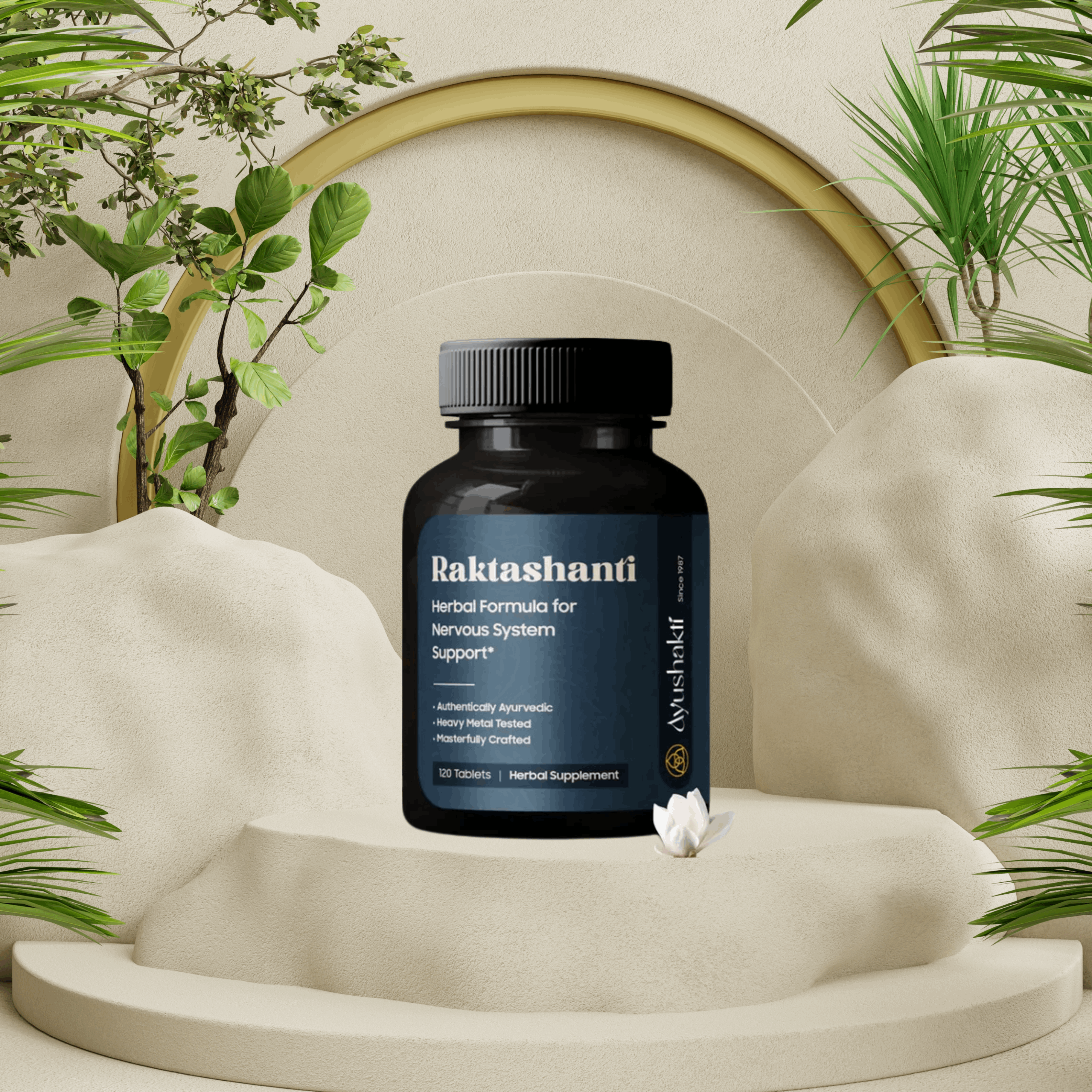 Ayushakti Raktashanti 120 Tablets - Helps Regulate Blood Pressure Level