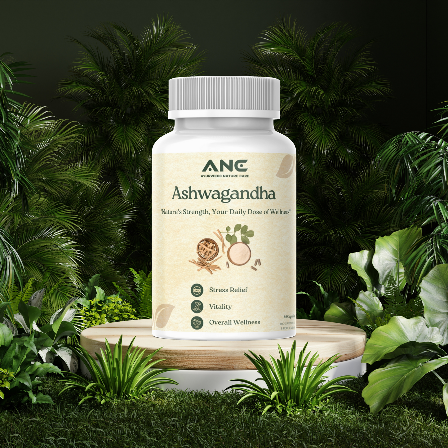 Ashwagandha Capsules- Natural Vitality, Stress Management & Hormonal Balance