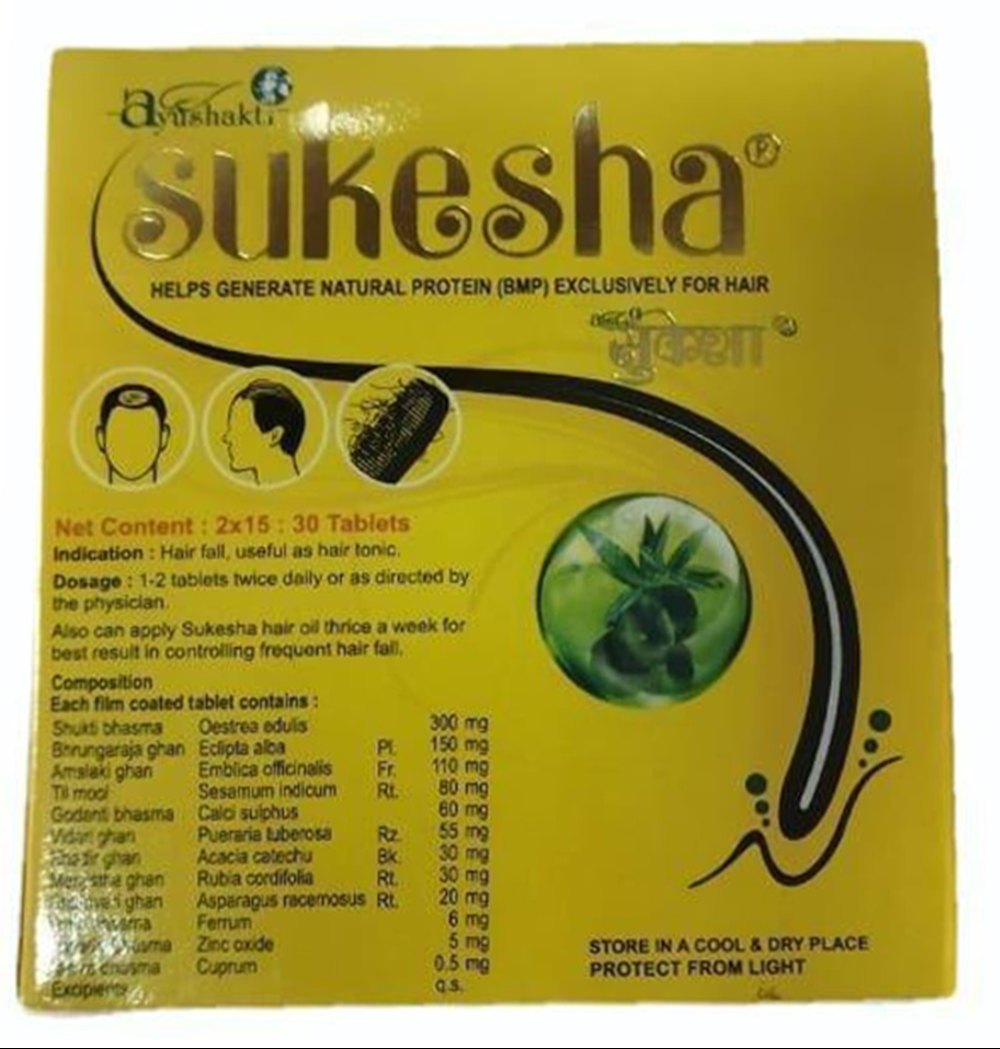 Sukesha (30 TABLET): Natural Ayurvedic Support for Healthy and Strong Hair