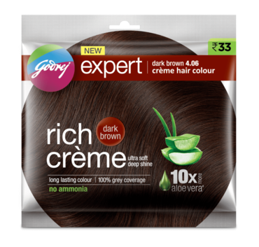Godrej Expert Rich Creme (Pack of 4) (No Ammonia | Hair Color Cream) - Dark Brown