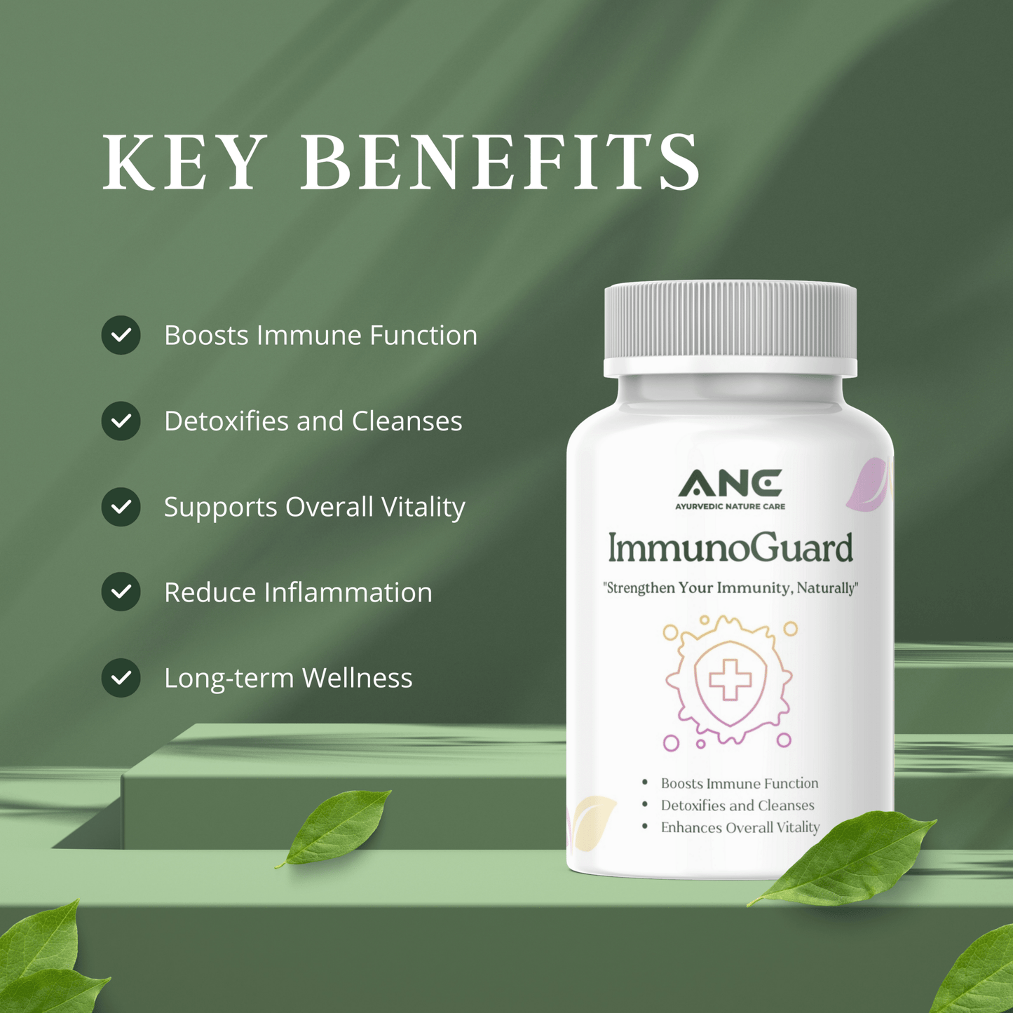 ImmunoGaurd Tablets - Boost Immunity with Tulsi, Amla, Curcumin & Giloy - Ayurvedic Nature Care